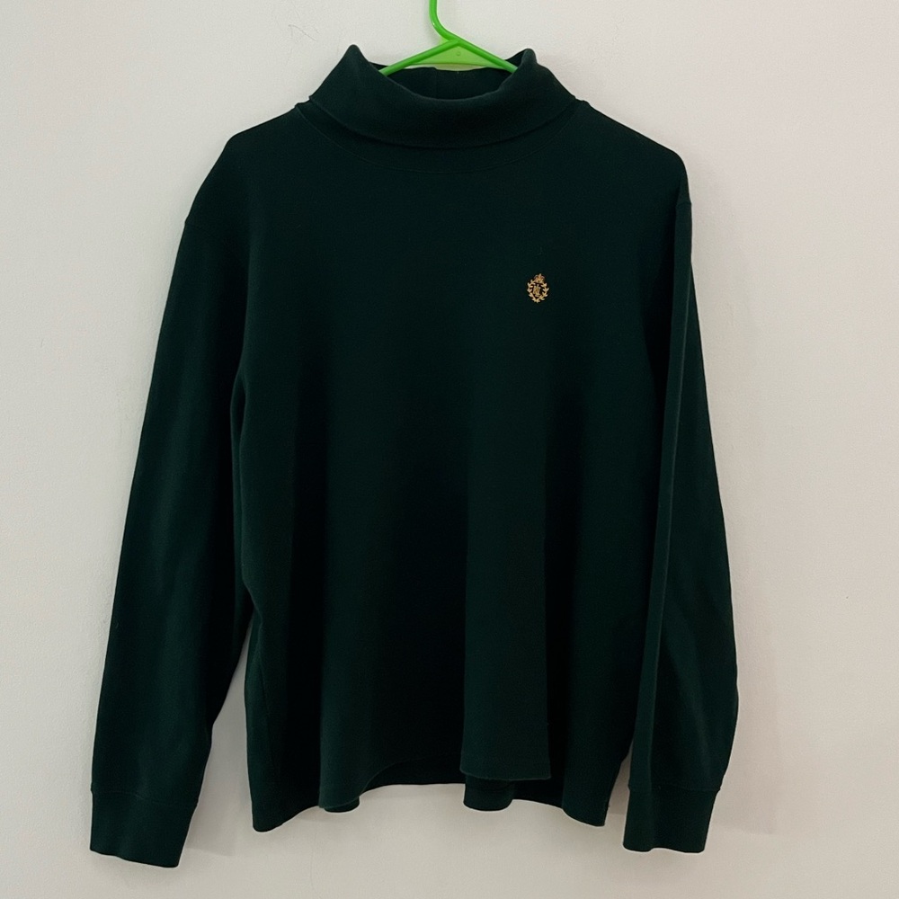 Vintage Lauren Ralph Lauren Hunter Green Embroidered Turtleneck